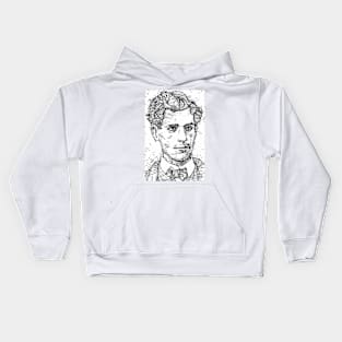 LAUTREAMONT ink portrait Kids Hoodie